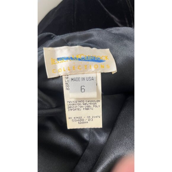 VINTAGE JESSICA MCCLINTOCK VELVET AND LACE STEVIE NICKS DRESS 6 - Picture 7 of 9
